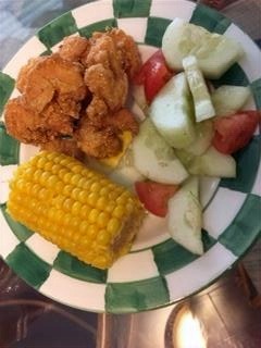 Corn and Shrimp Sheet, a dinner idea